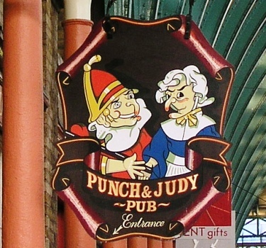 Featured is a photo of the sign at The Sign of Punch & Judy ... a pub near London's Covent Garden named in honor of those icons of comedic performance who have delighted audiences across the centuries with their slapstick satire.  Amazing that a couple of puppets (with the help of generations of talented puppeteers) took such a hold of our collective funny bones.